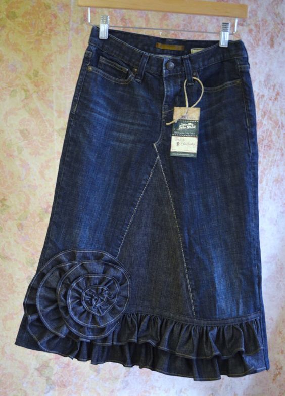 skirt from old jeans