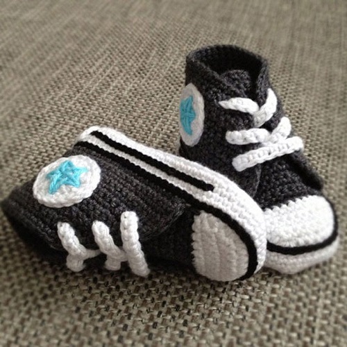 converse baby shoes crochet