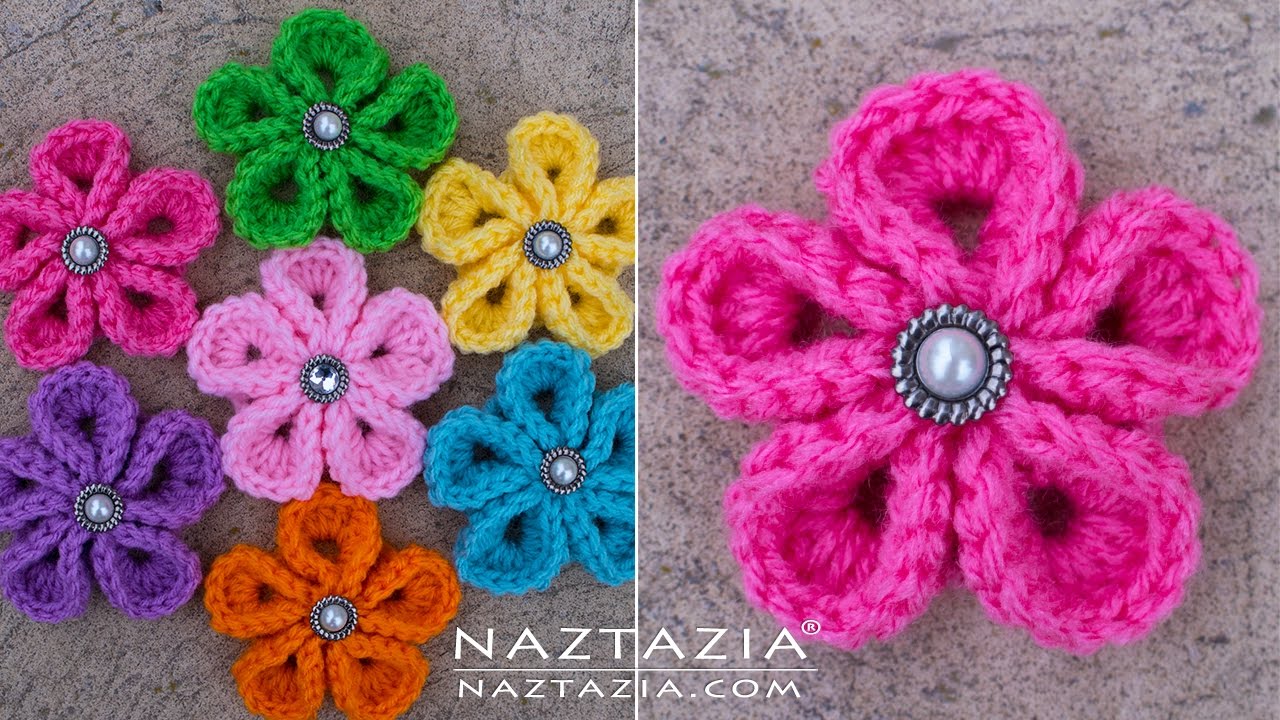 how to make crochet flowers video