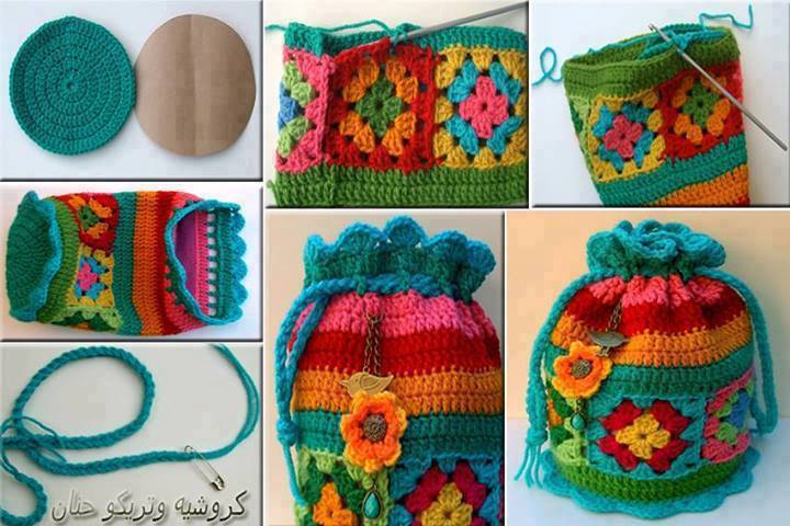 HOW to CROCHET SWEET SIMPLE HANDBAG - Purse Bolsa Bag DIY Tutorial from  Naztazia 