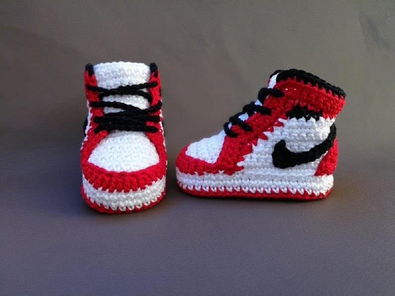crochet baby nike shoes free pattern