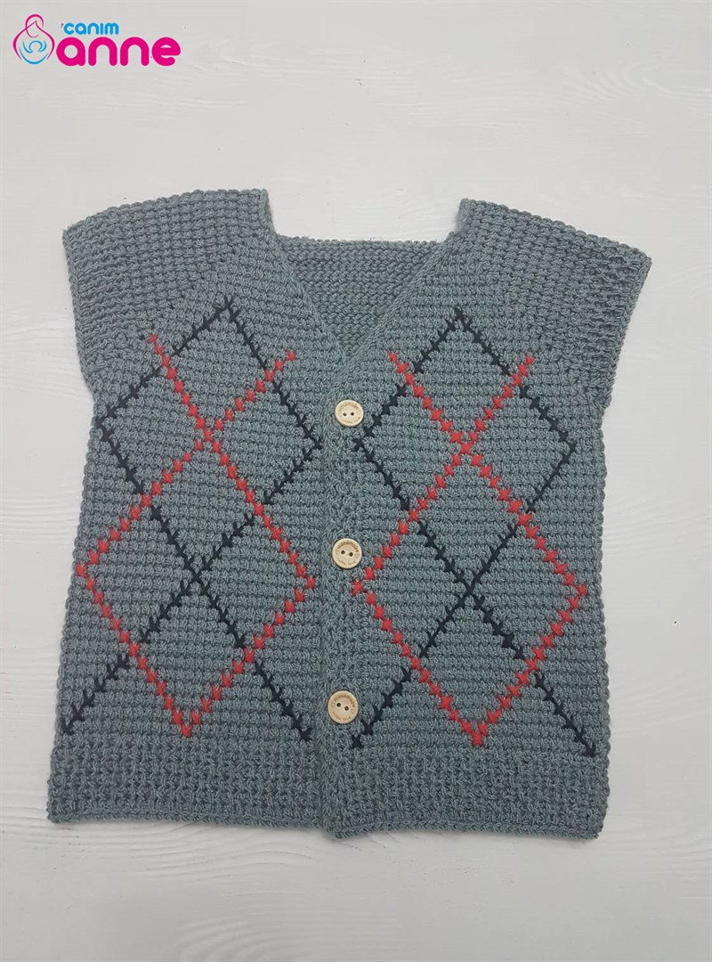 Tunisian Job Plaid Vest Pattern Free - Knittting Crochet